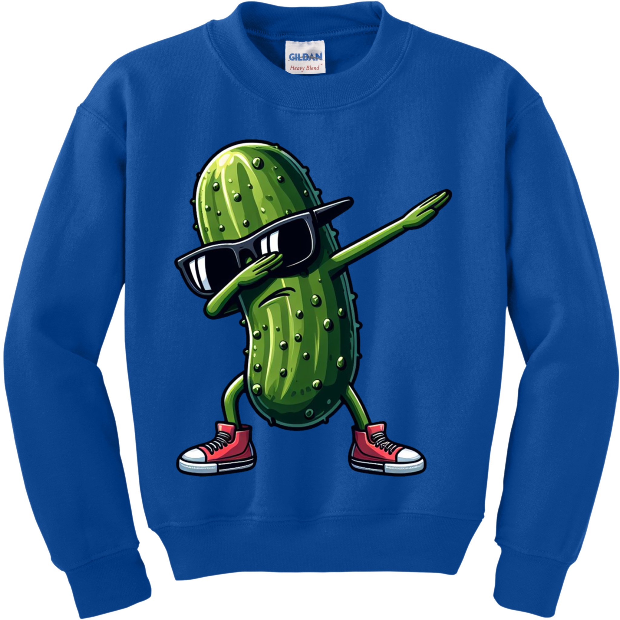Cucumber Dabbing Pickle Dancing Lover Vintage Pickles Meaningful Gift Kids Sweatshirt