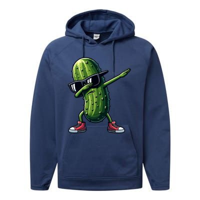 Cucumber Dabbing Pickle Dancing Lover Vintage Pickles Meaningful Gift Performance Fleece Hoodie