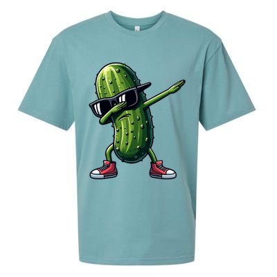 Cucumber Dabbing Pickle Dancing Lover Vintage Pickles Meaningful Gift Sueded Cloud Jersey T-Shirt