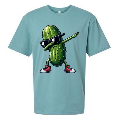 Cucumber Dabbing Pickle Dancing Lover Vintage Pickles Meaningful Gift Sueded Cloud Jersey T-Shirt