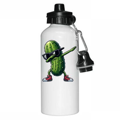 Cucumber Dabbing Pickle Dancing Lover Vintage Pickles Meaningful Gift Aluminum Water Bottle