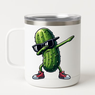 Cucumber Dabbing Pickle Dancing Lover Vintage Pickles Meaningful Gift 12 oz Stainless Steel Tumbler Cup