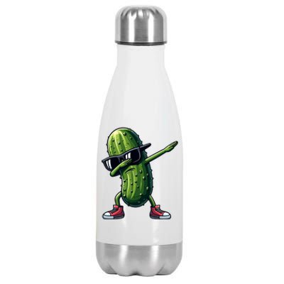 Cucumber Dabbing Pickle Dancing Lover Vintage Pickles Meaningful Gift Stainless Steel Insulated Water Bottle