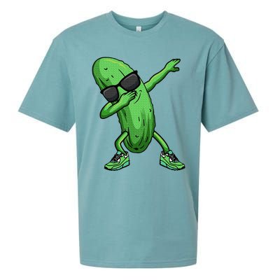 Cucumber Dabbing Pickle Dancing Lover Sueded Cloud Jersey T-Shirt