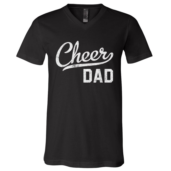 Cheer Dad Proud Cheerleading Dad Gift V-Neck T-Shirt