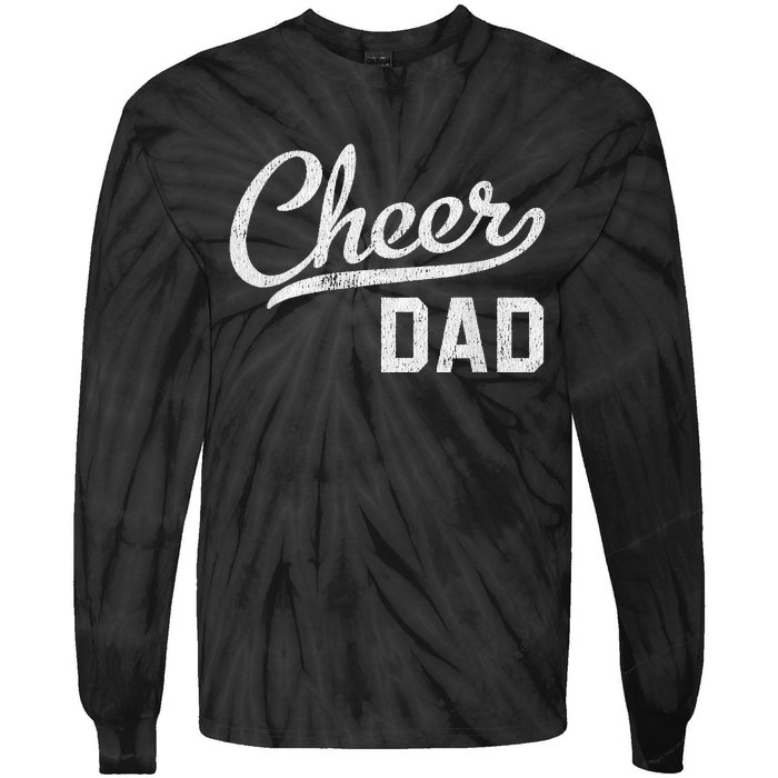 Cheer Dad Proud Cheerleading Dad Gift Tie-Dye Long Sleeve Shirt