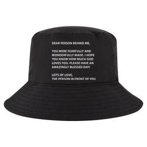 Christian Dear Person Behind Me Text God Loves You Meaningful Gift Cool Comfort Performance Bucket Hat