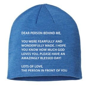 Christian Dear Person Behind Me Text God Loves You Meaningful Gift Sustainable Beanie