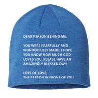 Christian Dear Person Behind Me Text God Loves You Meaningful Gift Sustainable Beanie