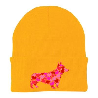 Corgi Dog Pink Red Heart Meaningful Gift Valentines Day Cool Gift Knit Cap Winter Beanie