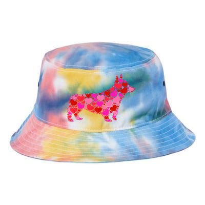 Corgi Dog Pink Red Heart Meaningful Gift Valentines Day Cool Gift Tie Dye Newport Bucket Hat