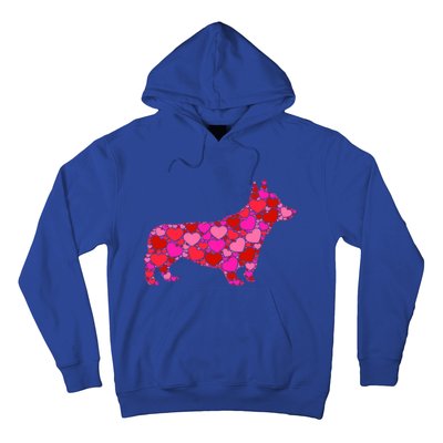 Corgi Dog Pink Red Heart Meaningful Gift Valentines Day Cool Gift Hoodie