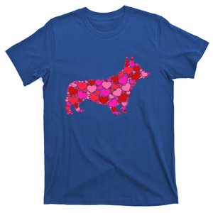 Corgi Dog Pink Red Heart Meaningful Gift Valentines Day Cool Gift T-Shirt