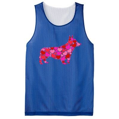 Corgi Dog Pink Red Heart Meaningful Gift Valentines Day Cool Gift Mesh Reversible Basketball Jersey Tank