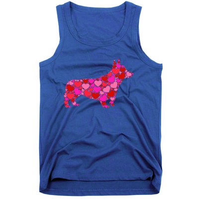 Corgi Dog Pink Red Heart Meaningful Gift Valentines Day Cool Gift Tank Top