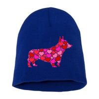 Corgi Dog Pink Red Heart Meaningful Gift Valentines Day Cool Gift Short Acrylic Beanie