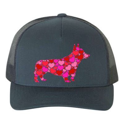 Corgi Dog Pink Red Heart Meaningful Gift Valentines Day Cool Gift Yupoong Adult 5-Panel Trucker Hat