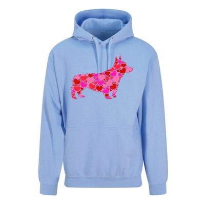 Corgi Dog Pink Red Heart Meaningful Gift Valentines Day Cool Gift Unisex Surf Hoodie