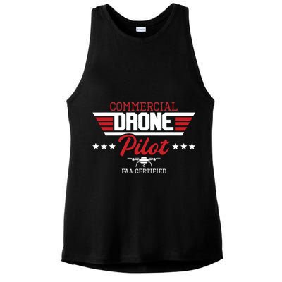 Commercial Drone Pilot Aviator Quadcopter FAA Certified Ladies PosiCharge Tri-Blend Wicking Tank