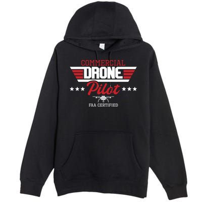 Commercial Drone Pilot Aviator Quadcopter FAA Certified Premium Pullover Hoodie