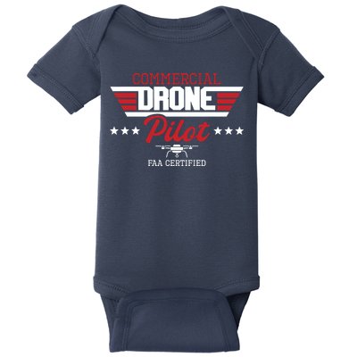 Commercial Drone Pilot Aviator Quadcopter FAA Certified Baby Bodysuit