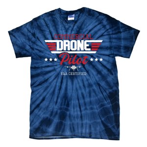 Commercial Drone Pilot Aviator Quadcopter FAA Certified Tie-Dye T-Shirt