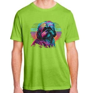 Colorful Splash Shih Tzu Art Animal Breeder Dog Trainer  Adult ChromaSoft Performance T-Shirt