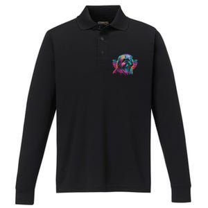 Colorful Splash Shih Tzu Art Animal Breeder Dog Trainer  Performance Long Sleeve Polo