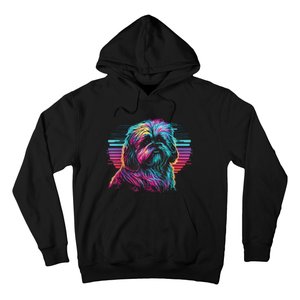 Colorful Splash Shih Tzu Art Animal Breeder Dog Trainer  Hoodie