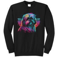 Colorful Splash Shih Tzu Art Animal Breeder Dog Trainer  Sweatshirt