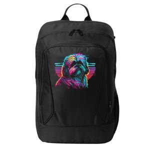 Colorful Splash Shih Tzu Art Animal Breeder Dog Trainer  City Backpack