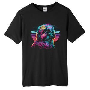 Colorful Splash Shih Tzu Art Animal Breeder Dog Trainer  Tall Fusion ChromaSoft Performance T-Shirt