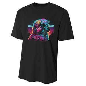 Colorful Splash Shih Tzu Art Animal Breeder Dog Trainer  Performance Sprint T-Shirt