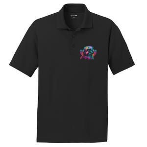 Colorful Splash Shih Tzu Art Animal Breeder Dog Trainer  PosiCharge RacerMesh Polo