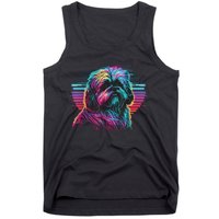 Colorful Splash Shih Tzu Art Animal Breeder Dog Trainer  Tank Top