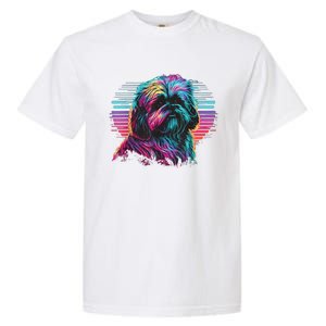 Colorful Splash Shih Tzu Art Animal Breeder Dog Trainer  Garment-Dyed Heavyweight T-Shirt