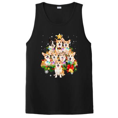 Corgi Dog Pembroke Welsh Corgi Christmas Dog Tree Lights Pajamas PosiCharge Competitor Tank