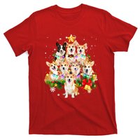 Corgi Dog Pembroke Welsh Corgi Christmas Dog Tree Lights Pajamas T-Shirt