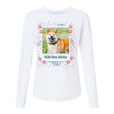 Custom Dog Pet Personalized Picture Womens Cotton Relaxed Long Sleeve T-Shirt