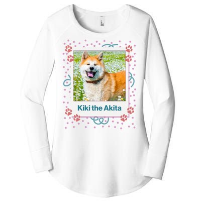 Custom Dog Pet Personalized Picture Women's Perfect Tri Tunic Long Sleeve Shirt