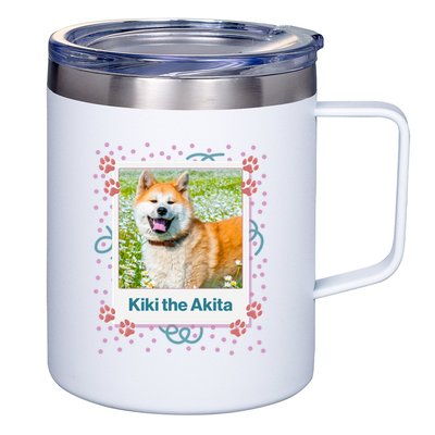 Custom Dog Pet Personalized Picture 12oz Stainless Steel Coffee Mug