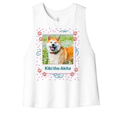 Custom Dog Pet Personalized Picture Women's Racerback Cropped Tank