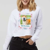 Custom Dog Pet Personalized Picture Cropped Pullover Crew