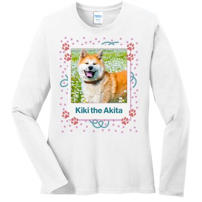 Custom Dog Pet Personalized Picture Ladies Long Sleeve Shirt