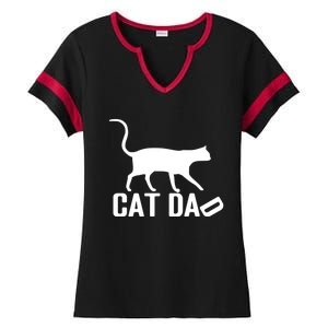 Cat Dad Perfect For Cat Dad Father’S Day Ladies Halftime Notch Neck Tee