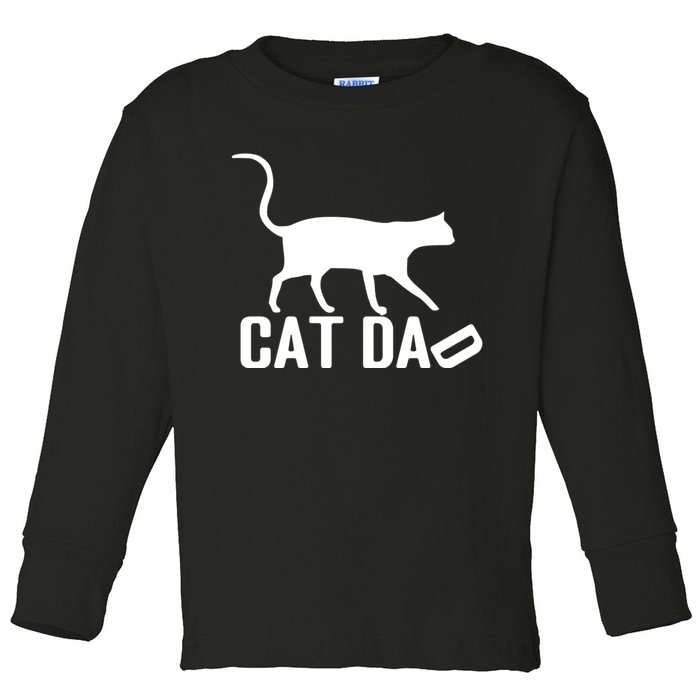 Cat Dad Perfect For Cat Dad Father’S Day Toddler Long Sleeve Shirt