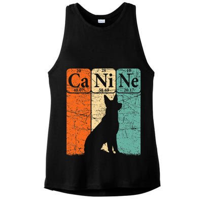 Canine Dog Periodic Table Elements Dog Lover Cynologist Ladies PosiCharge Tri-Blend Wicking Tank