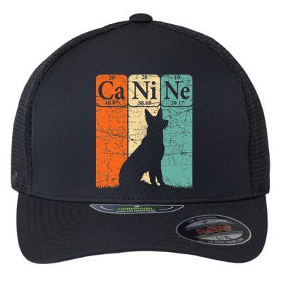 Canine Dog Periodic Table Elements Dog Lover Cynologist Flexfit Unipanel Trucker Cap