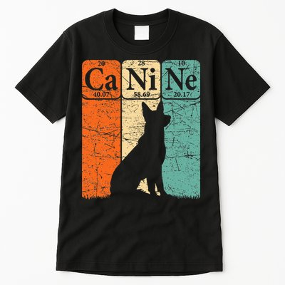 Canine Dog Periodic Table Elements Dog Lover Cynologist Tall T-Shirt