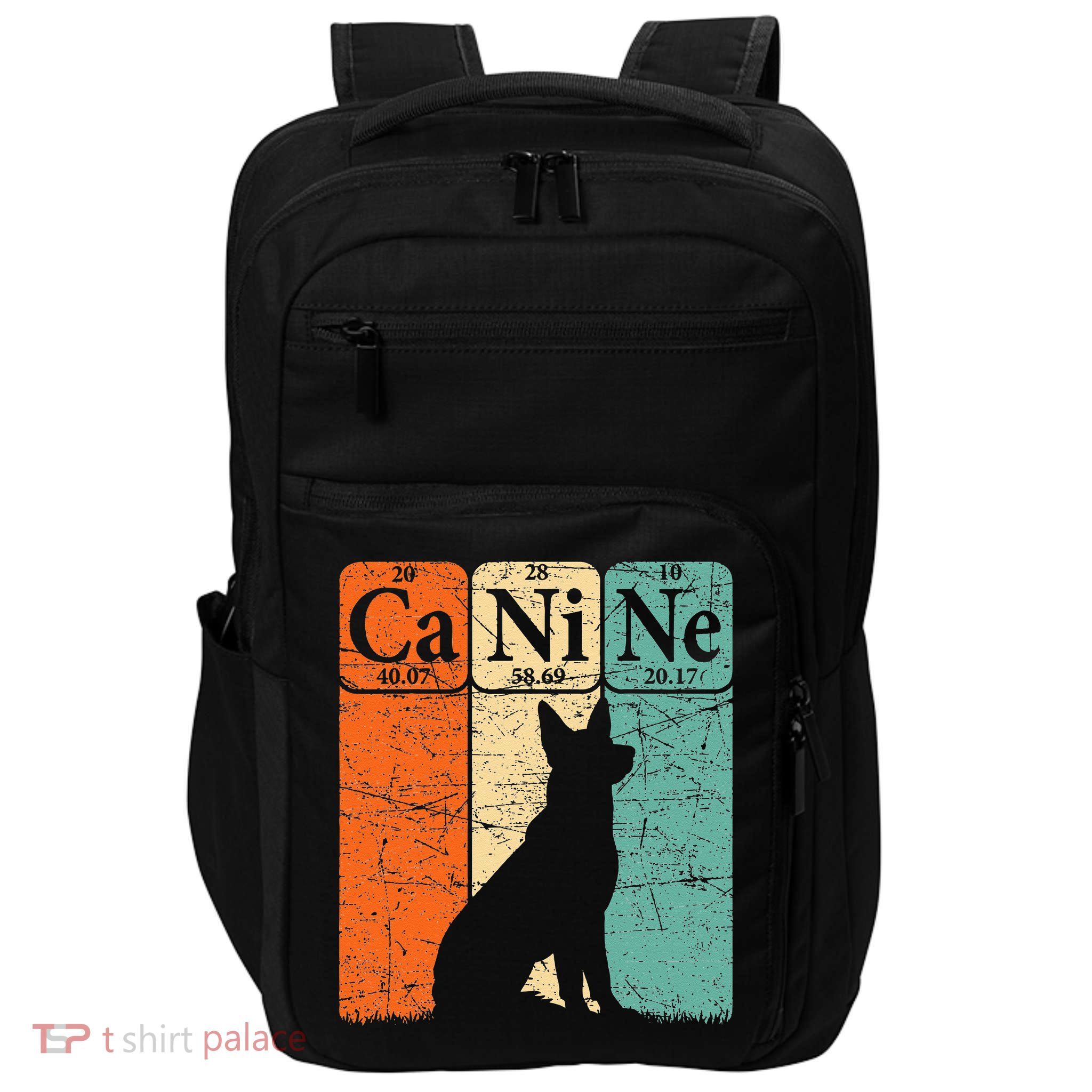 Canine Dog Periodic Table Elements Dog Lover Cynologist Impact Tech Backpack
